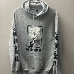 Men Hoodie Pullover Sweatshirt My Hero Academia Anime Katsuki Bakugou Size M